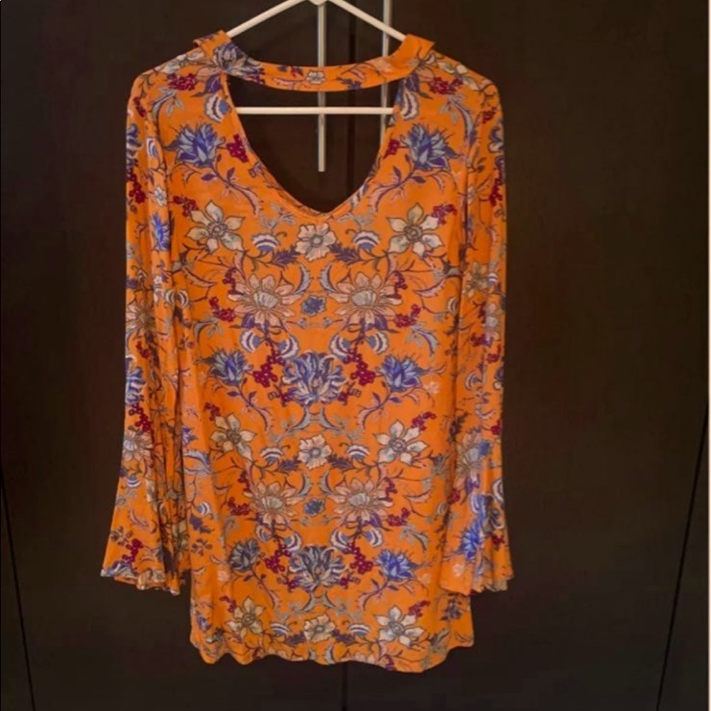 Mustard Floral Dress - XS